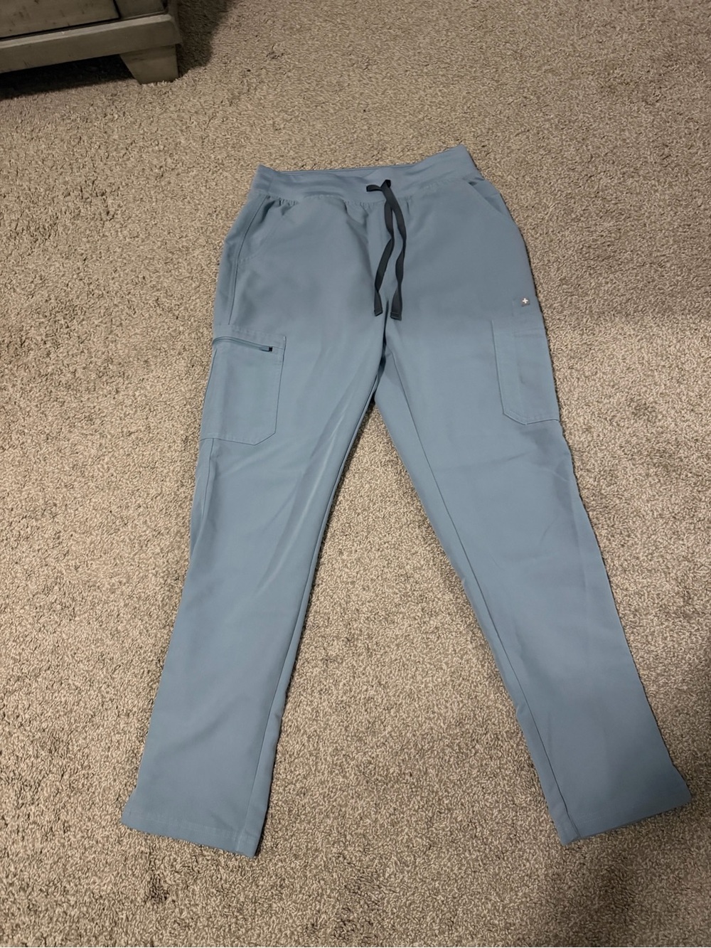 Figs Yola High-Rise Slim Scrub- Dusty Blue M/T